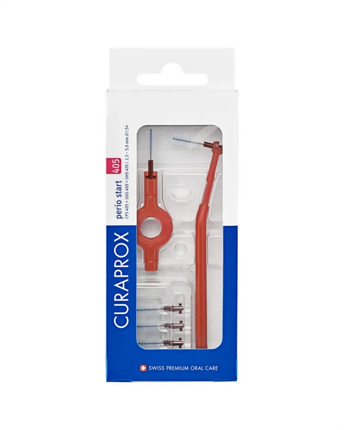 Curaprox CPS 405 Perio Start mit UHS 409+470 Halter kirsch