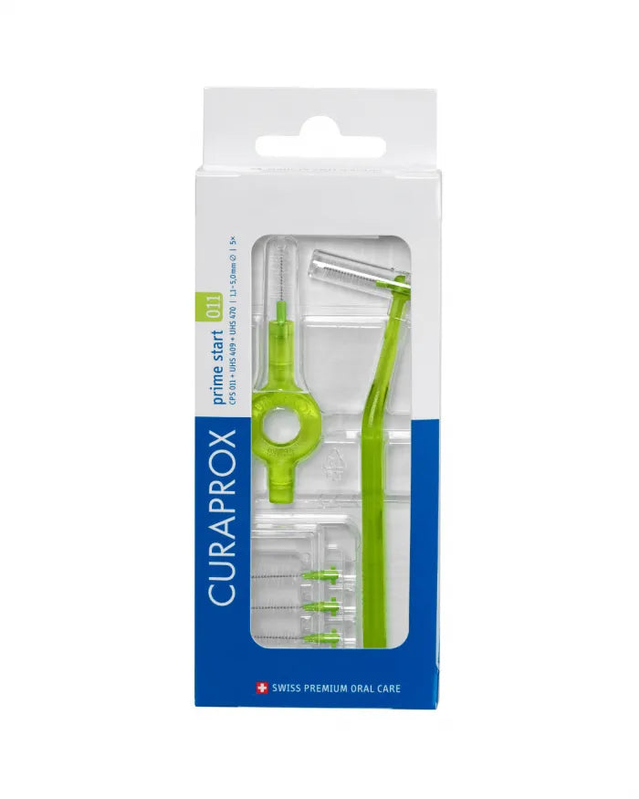Curaprox CPS 011 Prime Start mit UHS 409 + 470 Halter grün