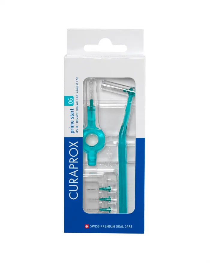 Curaprox CPS 06 Prime Start with UHS 409 + 470 holder, turquoise