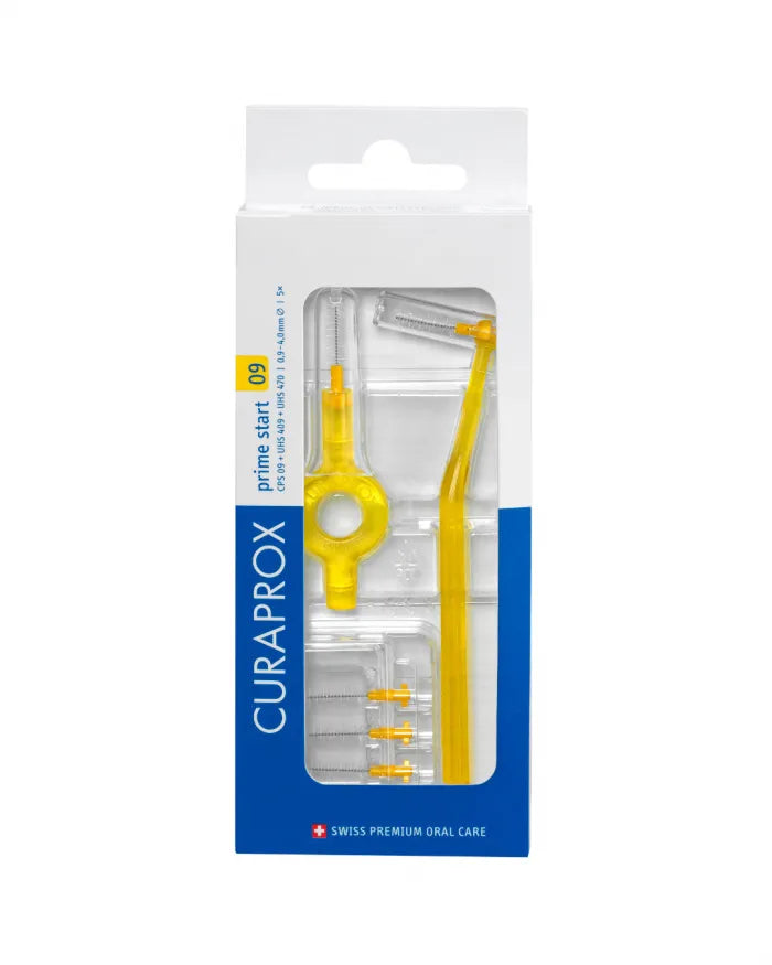 Curaprox CPS 09 Prime Start mit UHS 409 + 470 Halter gelb