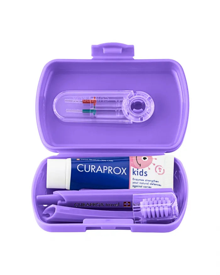 Curaprox Travel-Set Kids (6–12 Jahre) - lila
