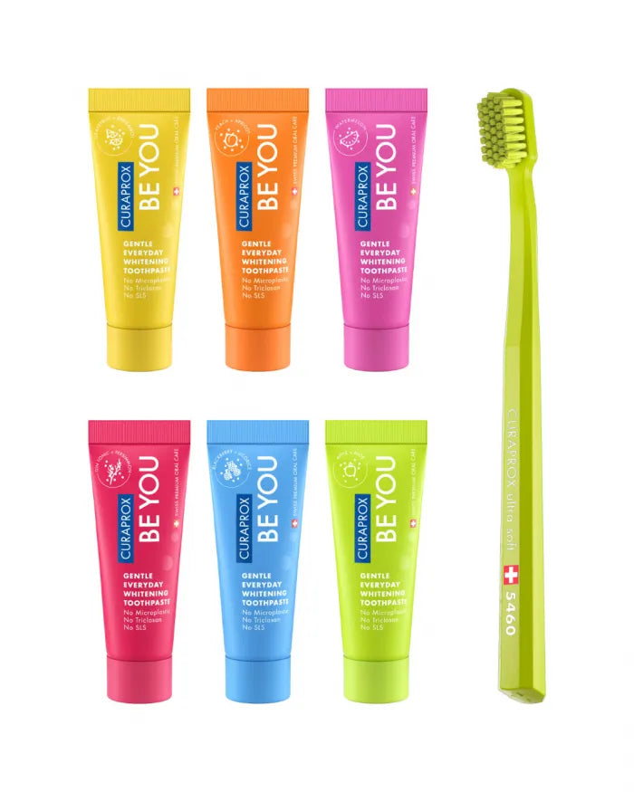 Curaprox Be You-Six-Taste-Pack 6x Zahnpasten 10 ml + 1 CS 5460